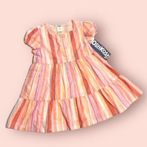 NWT ~ OshKosh B’gosh 18M Pink Striped Dress! With Diaper Cover